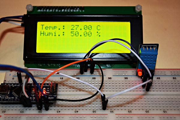 I2C LCD2004 and DHT11
